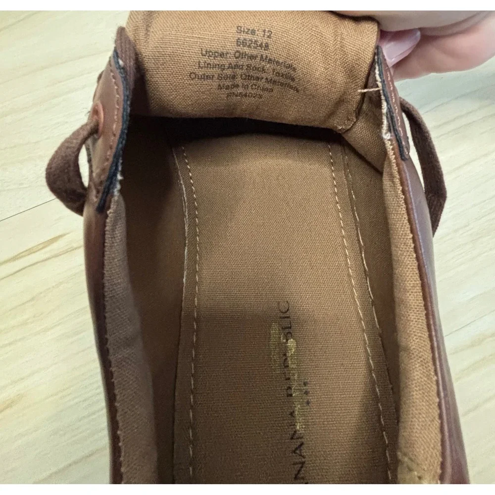 Banana Republic Mens Brown Cognac Low Top Sneakers Size‎ 12 662548 Lace Up Shoes